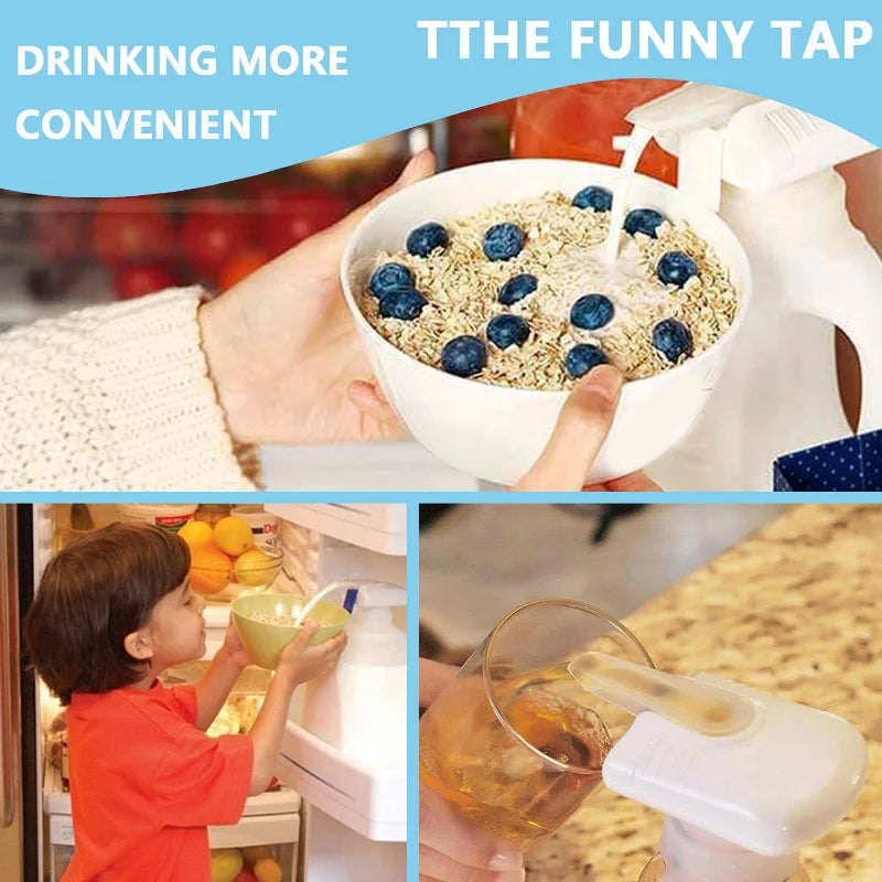 Creative Electric Milk Juice Drink Straw Multi-function Press Automatic Water Dispenser Magic Tap Press Water Pumps